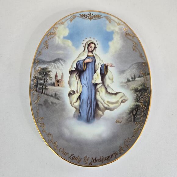 Vintage 1994 "Our Lady of Medjugorje" by Hector Garrido The Bradford Exchange - Picture 1 of 5